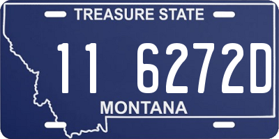 MT license plate 116272D