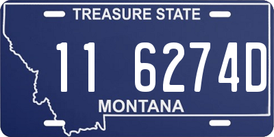 MT license plate 116274D