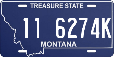 MT license plate 116274K