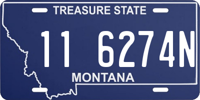 MT license plate 116274N