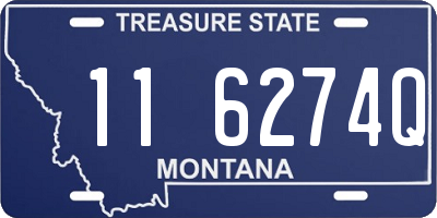 MT license plate 116274Q
