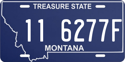 MT license plate 116277F