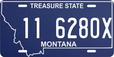 MT license plate 116280X