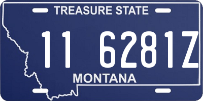MT license plate 116281Z