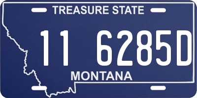 MT license plate 116285D