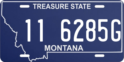 MT license plate 116285G