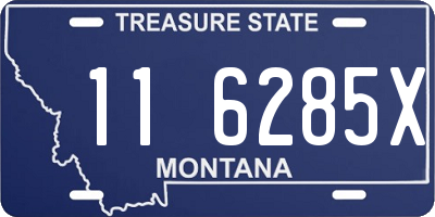 MT license plate 116285X
