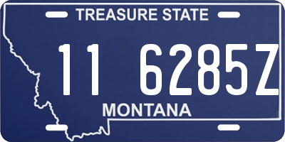 MT license plate 116285Z