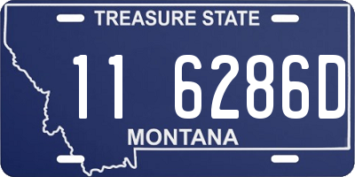 MT license plate 116286D