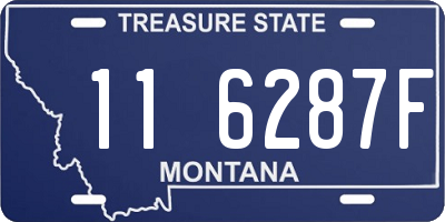MT license plate 116287F