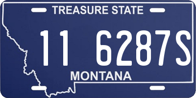 MT license plate 116287S