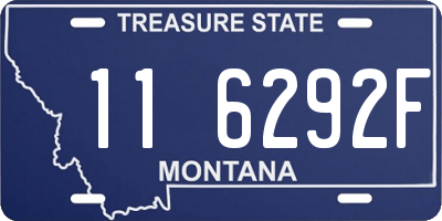 MT license plate 116292F