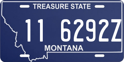 MT license plate 116292Z