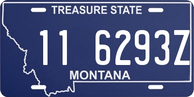 MT license plate 116293Z