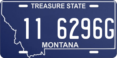 MT license plate 116296G