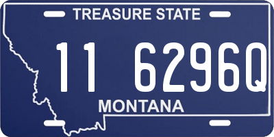 MT license plate 116296Q