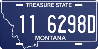 MT license plate 116298D