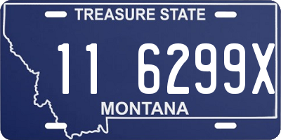 MT license plate 116299X