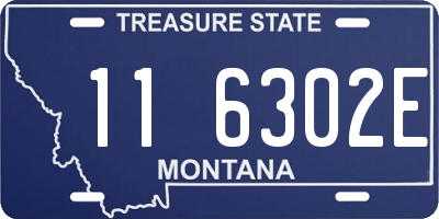 MT license plate 116302E