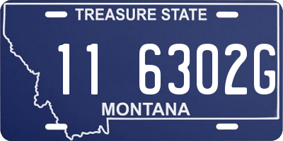 MT license plate 116302G