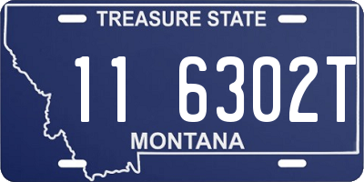MT license plate 116302T