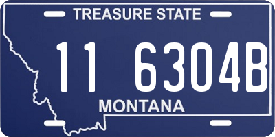 MT license plate 116304B