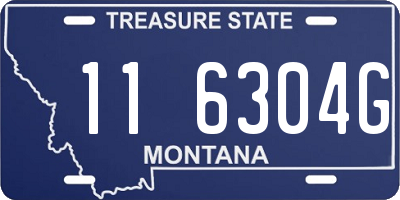 MT license plate 116304G