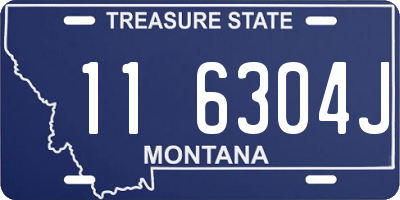 MT license plate 116304J