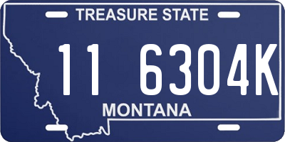 MT license plate 116304K