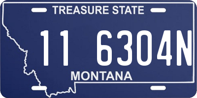 MT license plate 116304N
