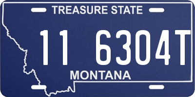 MT license plate 116304T