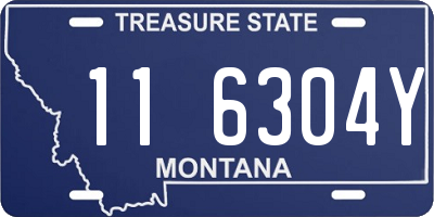 MT license plate 116304Y