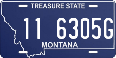 MT license plate 116305G