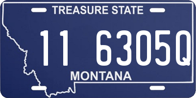 MT license plate 116305Q