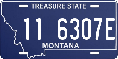 MT license plate 116307E