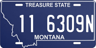 MT license plate 116309N