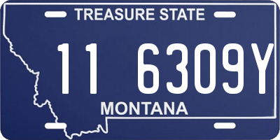 MT license plate 116309Y