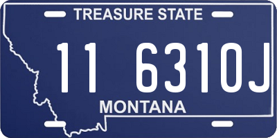MT license plate 116310J