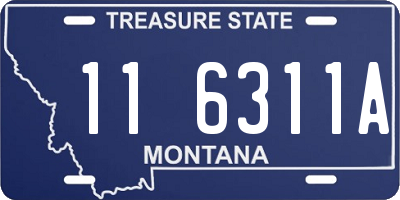 MT license plate 116311A