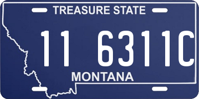 MT license plate 116311C