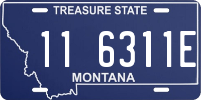 MT license plate 116311E