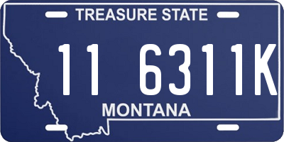 MT license plate 116311K