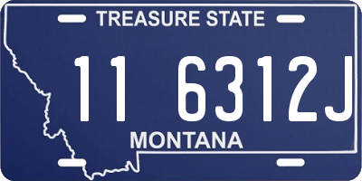MT license plate 116312J