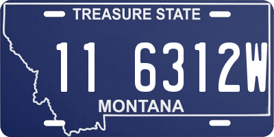 MT license plate 116312W