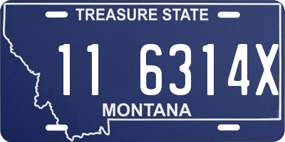 MT license plate 116314X