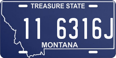 MT license plate 116316J