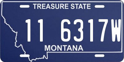 MT license plate 116317W