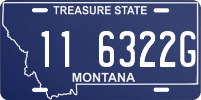 MT license plate 116322G