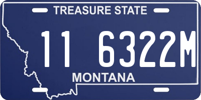 MT license plate 116322M