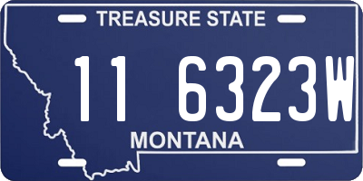 MT license plate 116323W